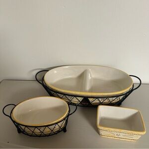 Temp-Tations by Tara OldWorld Yellow 3-PcBakeware Set w/ Racks